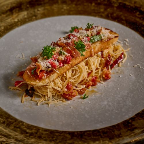Angel Hair Pasta With Crispy Bacon Garlic Chili